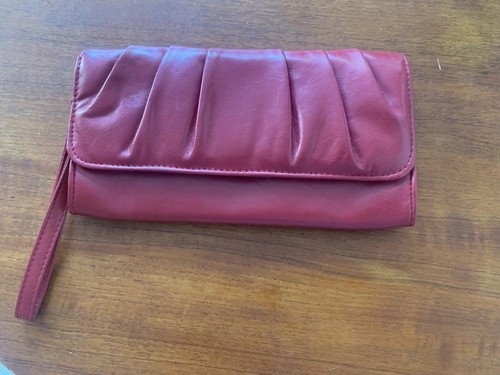 Bhs red clutch bag 24cm - bhs,