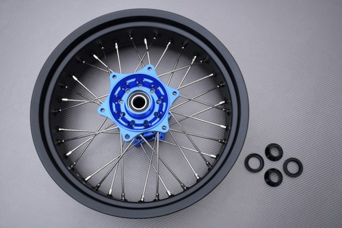 Blue supermoto spoked rim - spoked,