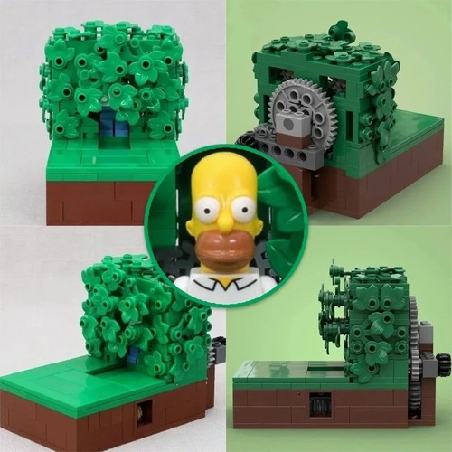 Homer disappearing into - disappearing, bush