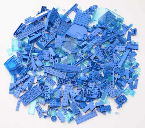 Lego half kilo blue bricks - half,