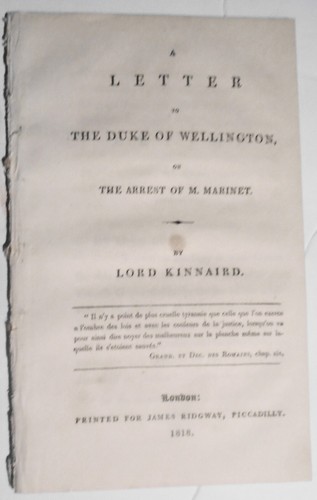 1818 letter duke of - duke,