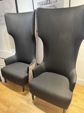 Stunning Pair King And Queen 6 Ft High Back Chairs Ex Top London 5 Star Hotel