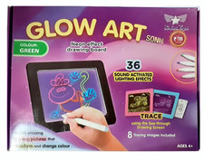 Green Glow Art Kids Doodle