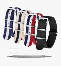 NATO Strap 4 Packs Ballistic Nylon Watch Bands Swiss 24mm