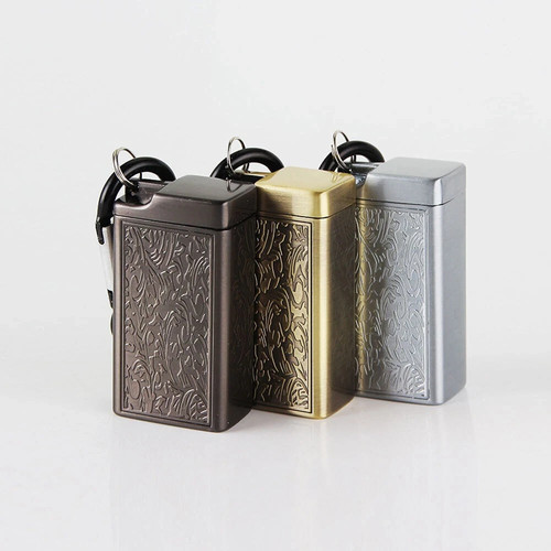 Metal portable ashtray - 1x,