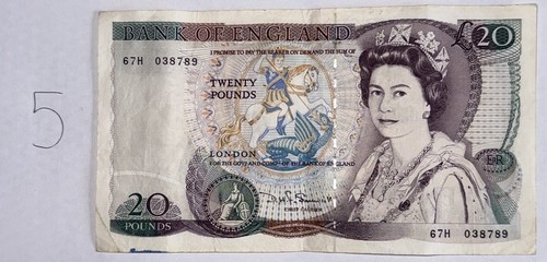 Bank england note - england, £20