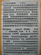 1 x  Letraset Upp/Low Case &