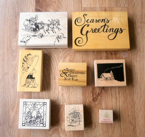 Wooden block rubber stamp - block,