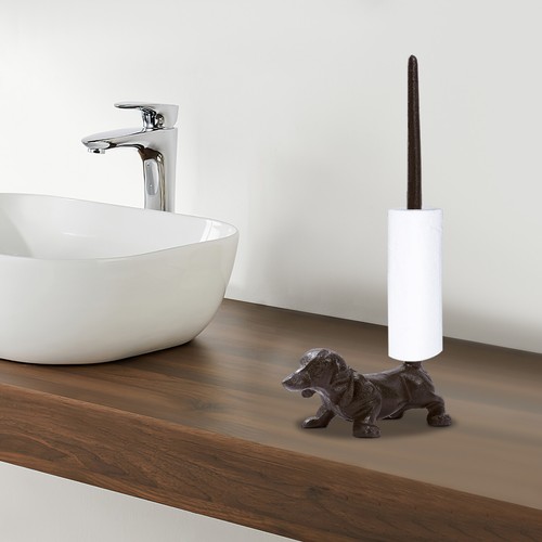 Dog shaped toilet roll stand - dog,