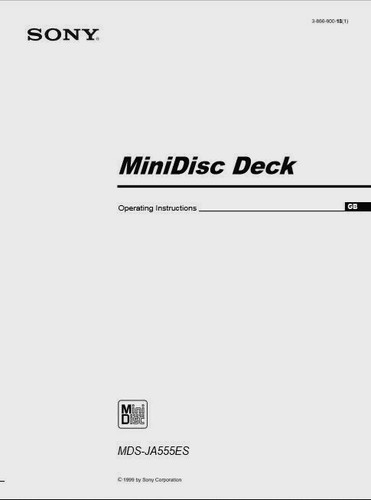Sony mds ja555es minidisc - mds-ja555es,