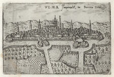 Antique Map "Ulma" (Ulm - Germany) Francesco Valegio-D. Rascicotti, c.1598