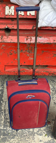 Antler red suitcase - red, wheels