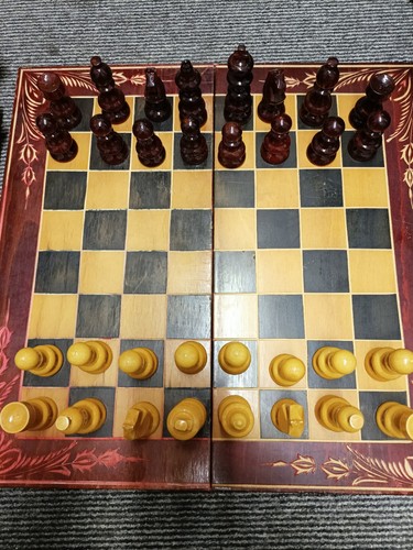 Vintage wooden chess - wooden,