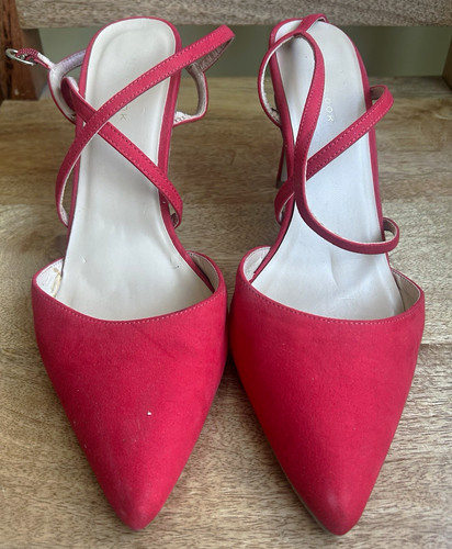 New look red faux suede - look, court
