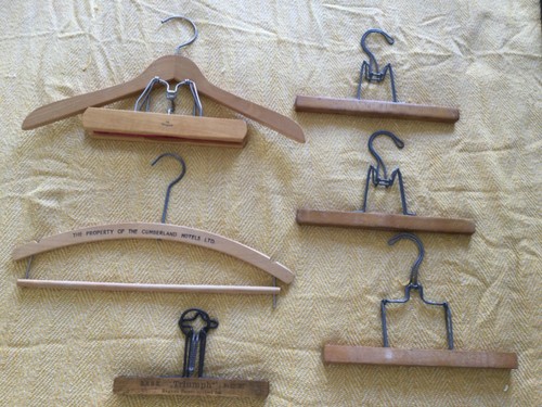 Vintage wooden hangers lot x - ,