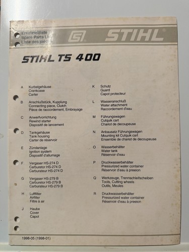 Genuine stihl 400 parts - ts,