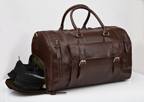 Leather weekend bag - weekend, travel
