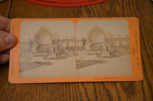Antique stereoscope slide 1878 - stereoscope,