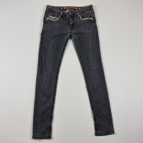 Rock revival black jeans - rock,