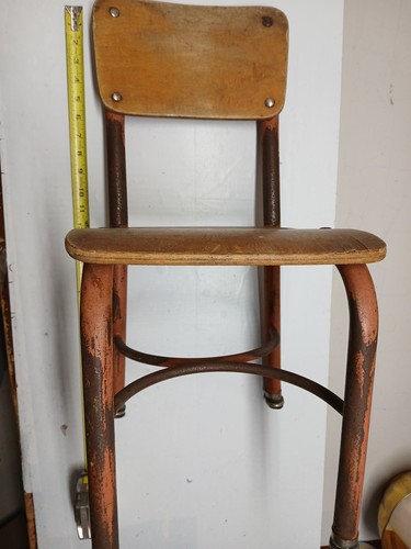 Vintage wood seat back - seat, &