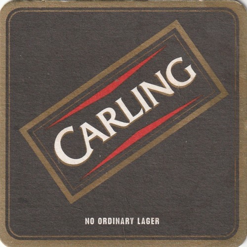 Beer mat carling f - -,