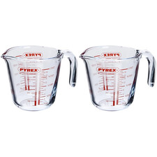 Pyrex Measuring Jug 500Ml | Capacity 568Ml / 20 Ounce | P586, Multicolor (Pack o