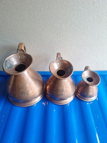 Set antique copper measure - 3,