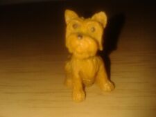 Miniature Yorkshire Terrier dog figure. Rubber. 2.5cm's. (D12f)