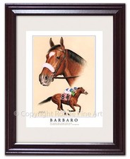 Barbaro framed horse - -, racing