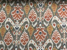 Buketan Ikat Terracotta Linen
