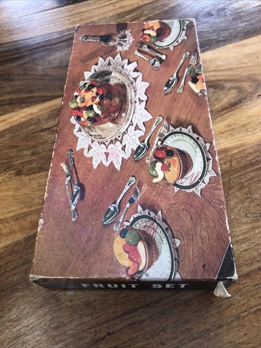 Vintage fruit set spoons - vintage,