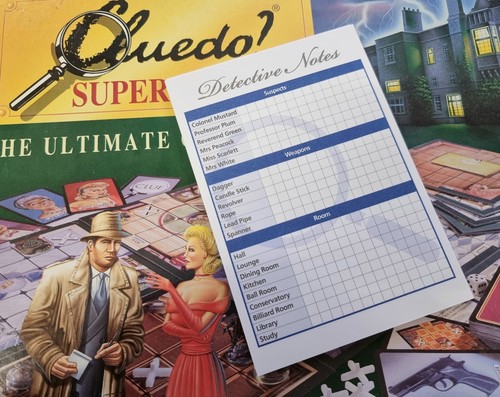 Cluedo clue scorecard - clue, refill