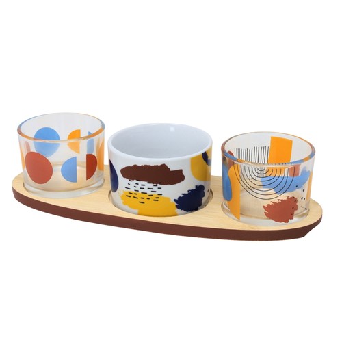Condiment dip bowl set with - bowl,