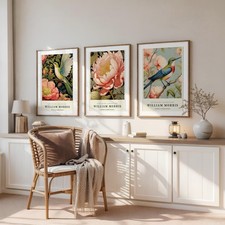 Set of 3 William Morris Art Prints /Wall Art  / Framed Available / Home Decor