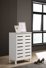 White Wooden Shoe Storage