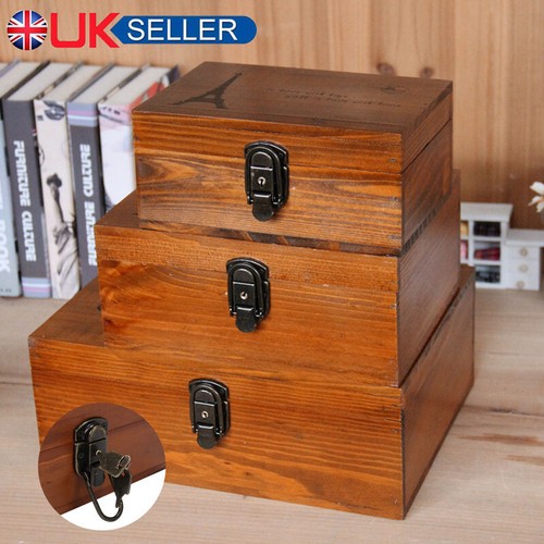 Lockable vintage wooden - vintage, chest