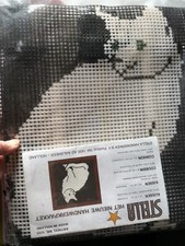 WHITE CAT on BLACK Tapestry