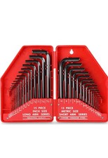 Hi-Spec 30pc Imperial & Metric Hex Allen Key Wrench Folding Set - Small & Large