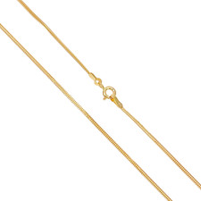 22ct Gold Herringbone Chain Lightweight Flat Necklace 18 Inches 1.3mm Width