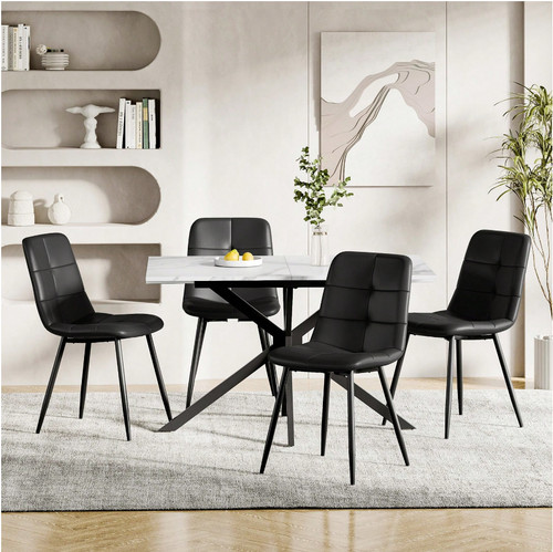 Modern linen dining chairs - modern,