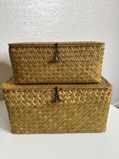 Two wicker storage - wicker,