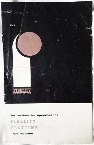 Operating manual only - manual, fidelity