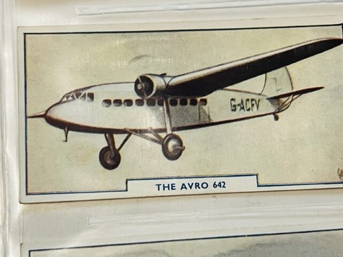 Airplane tobacco trading card - airplane,