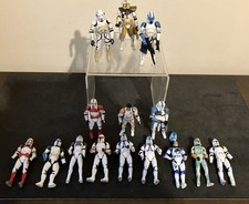 HASBRO STAR WARS THE CLONE WARS CLONE TROOPERS ACTION FIGURES x15 see photos 