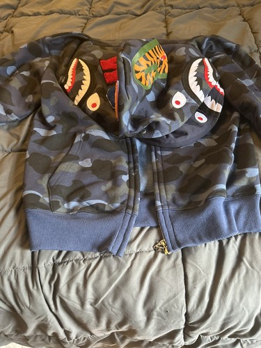 Bape hoodie medium blue - medium,