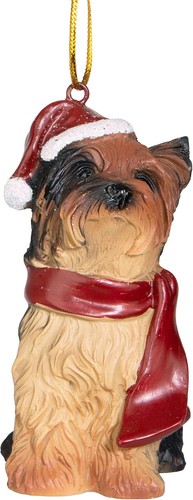 Yorkie holiday dog ornaments - yorkie,