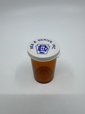 Vintage Nostalgic Defunct Rea & Derick Empty Pill Bottle Organizer