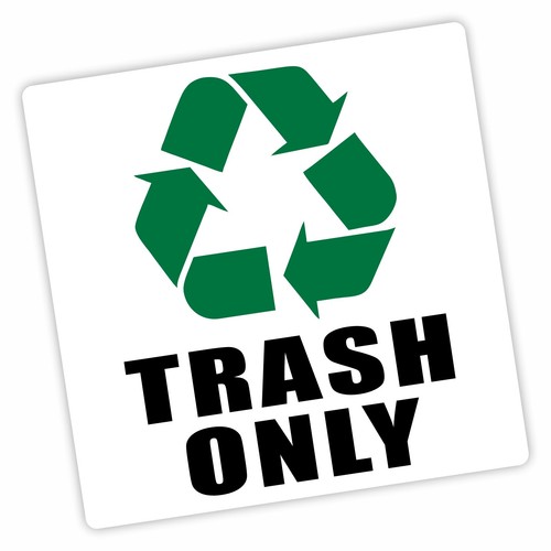 Trash only bin waste - trash,
