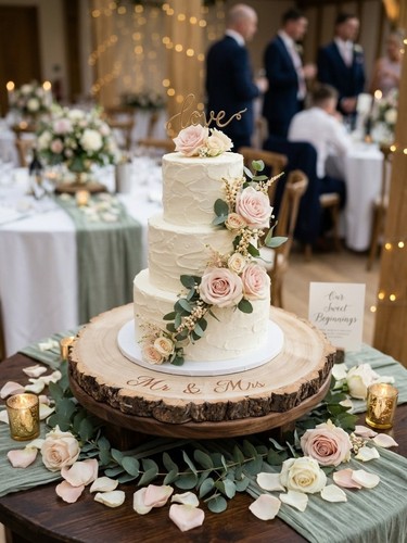 Personalised wooden small cake - personalised,
