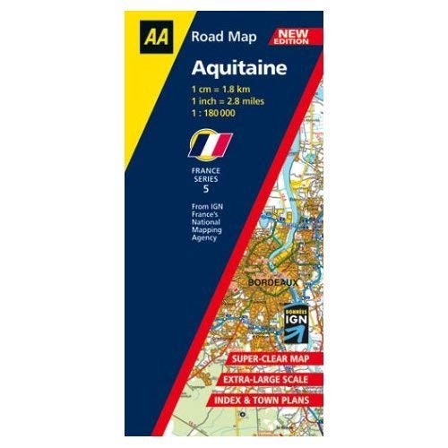 Aquitaine road map france - aquitaine,
